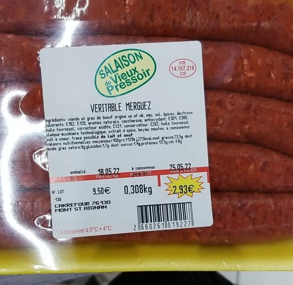 véritable merguez