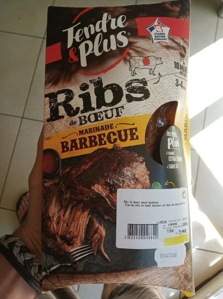 Ribs de boeuf marinade barbecue