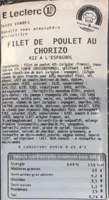 Filet de poulet au chorizo