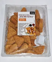 Hähnchen-Ecken Nacho-Style mit Dips