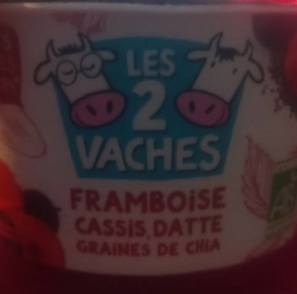Framboise, cassis, datte et graines de chia