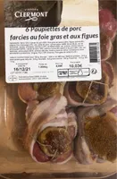 6 paupiettes de porc farcies au foie gras et aux figues