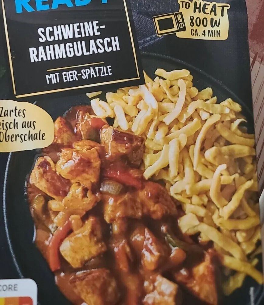 SCHWEINE-RAHMGULASCH MIT SPATZLE