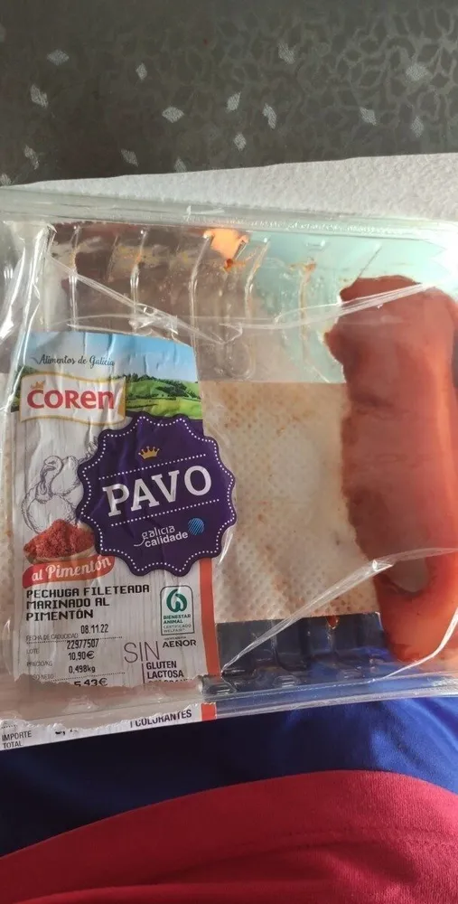 Pechuga Pavo fileteada al pimentón
