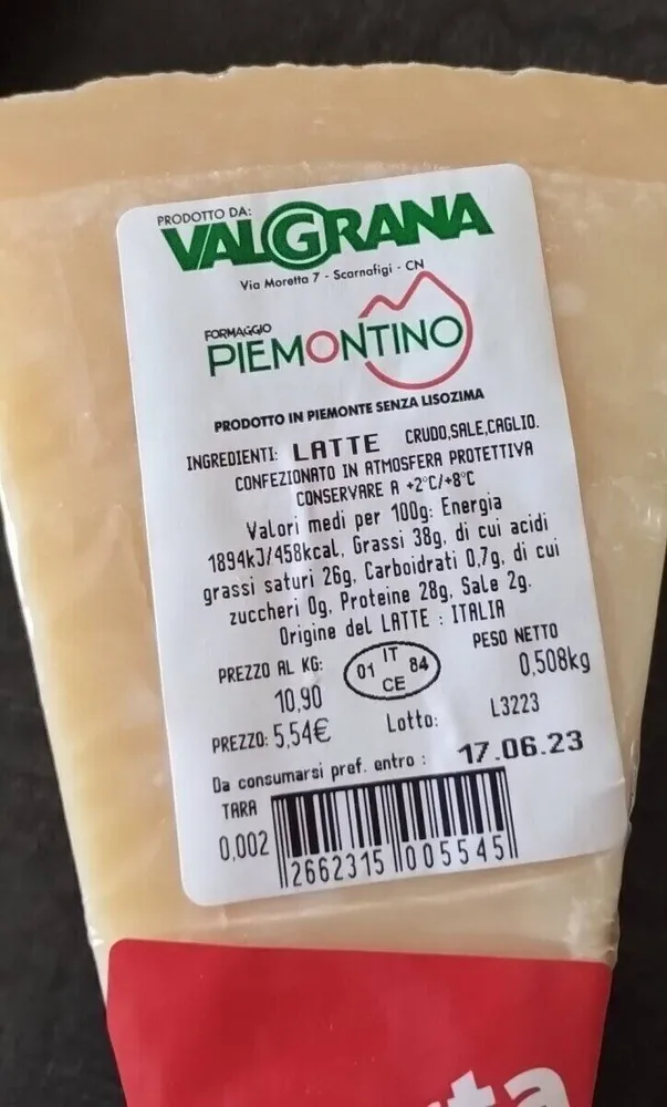Formaggio Piemontino