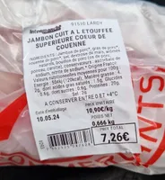Jambon cuit à l'etouffee supérieure cœur de couenne
