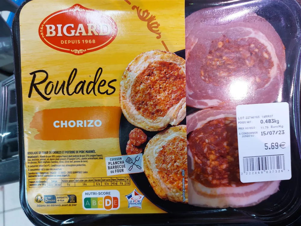 roulades chorizo