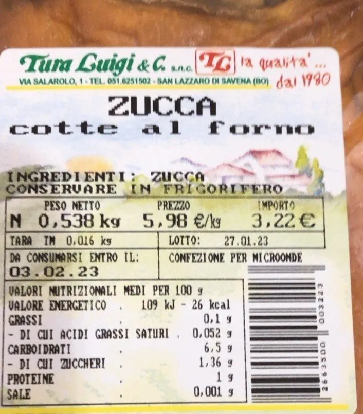 Zucca cotte al forno