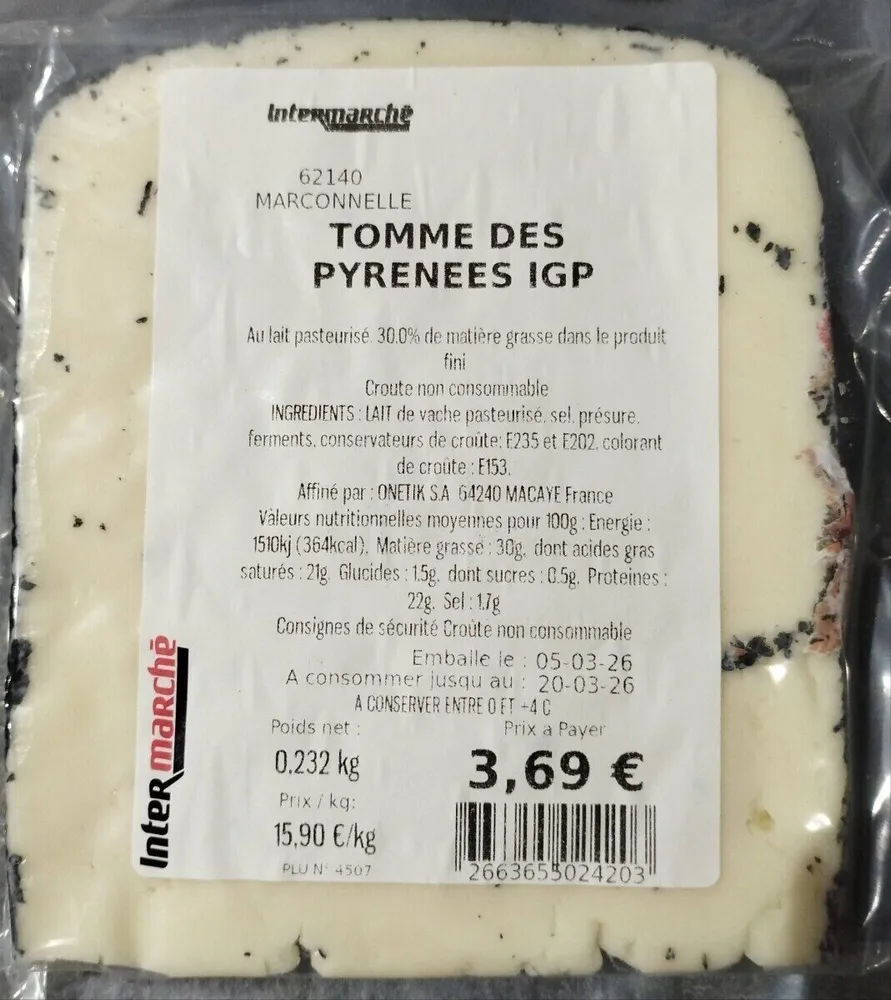 Tomme des Pyrénées IGP