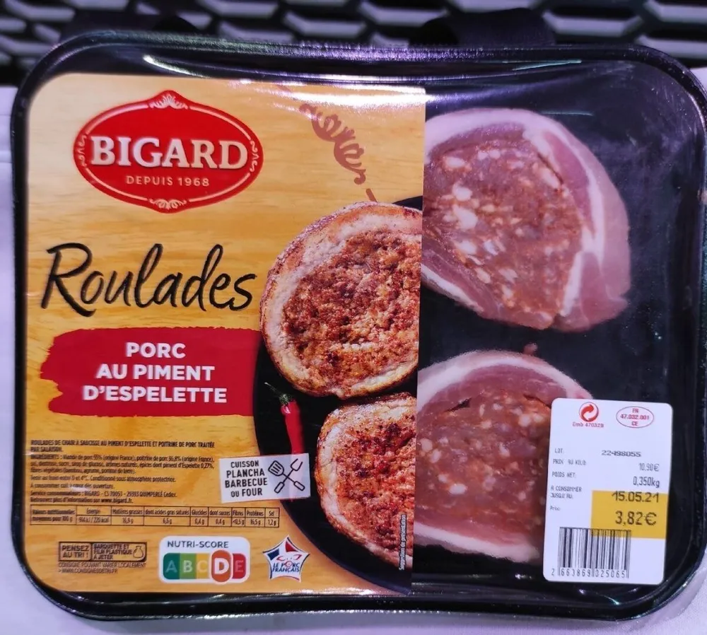 Roulade porc au piment d'Espelette
