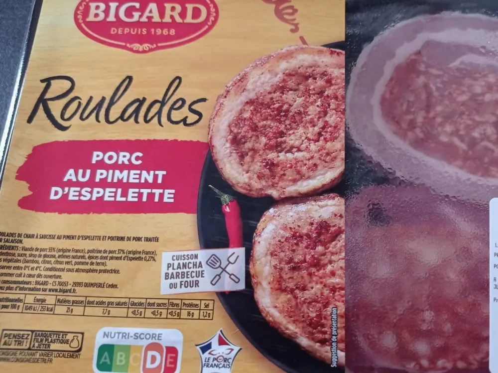 Roulades au porc au piment d'Espelette