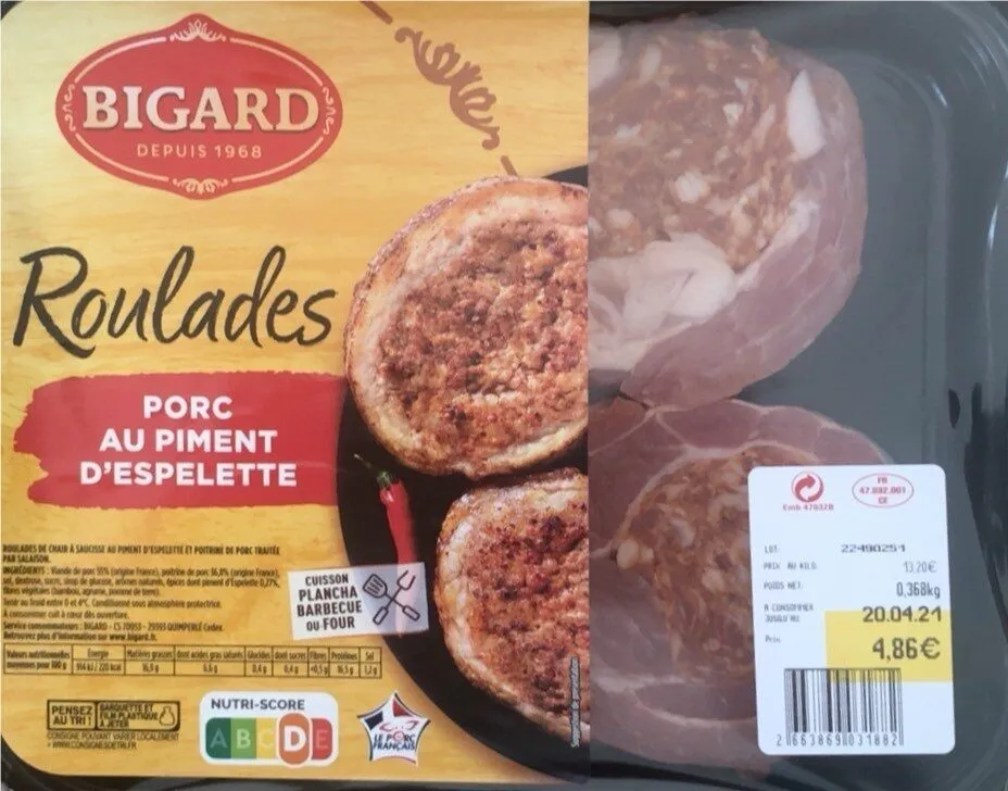 Roulades (porc au piment)