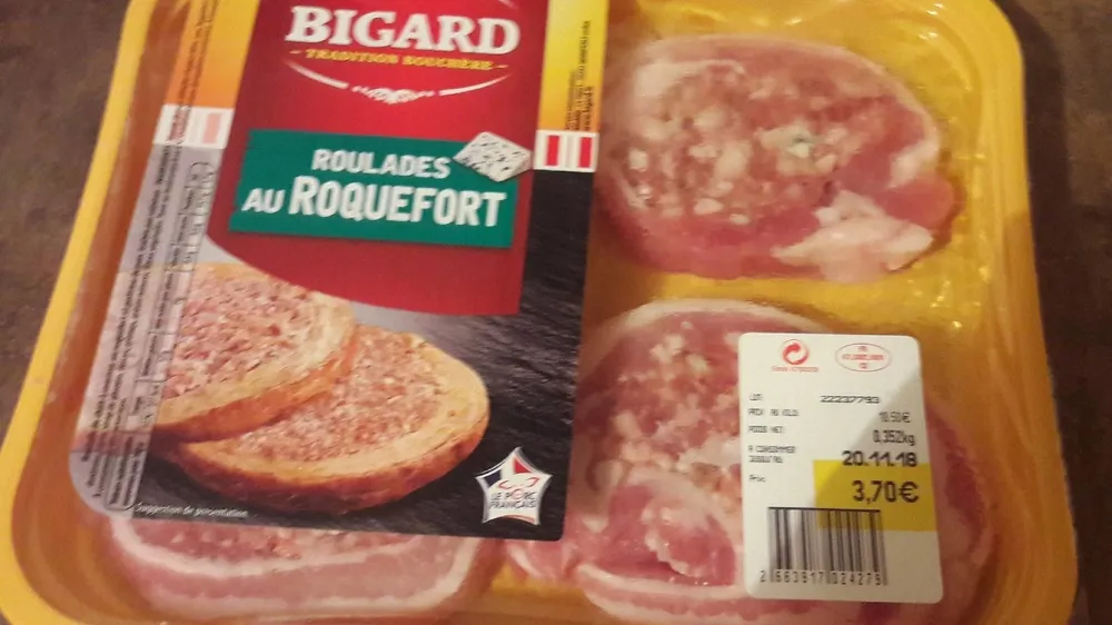 Roulade de canard au roquefort