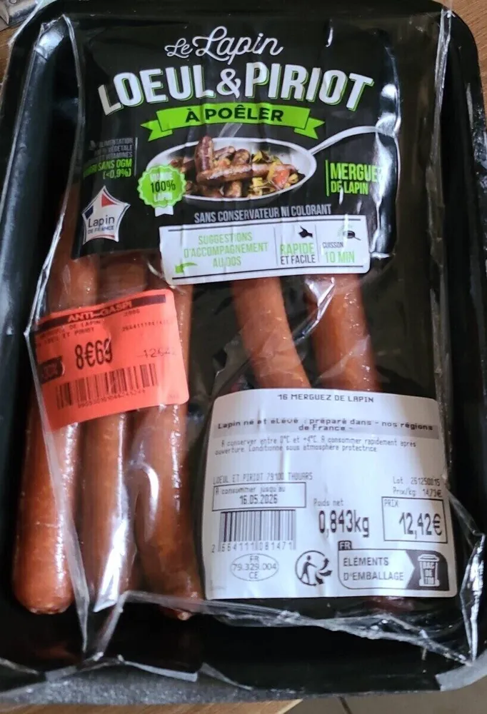 Merguez de lapin