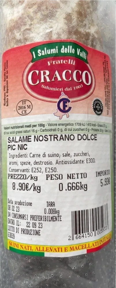 salame nostrano dolce