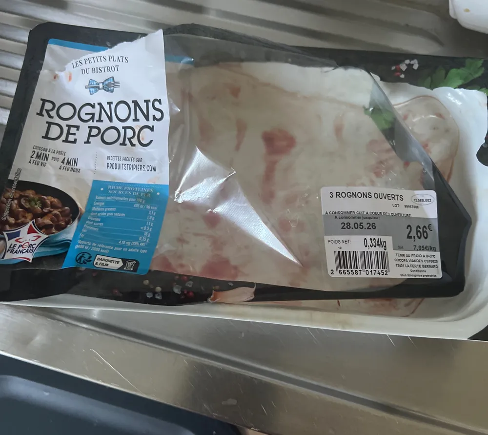 Rognons de porc