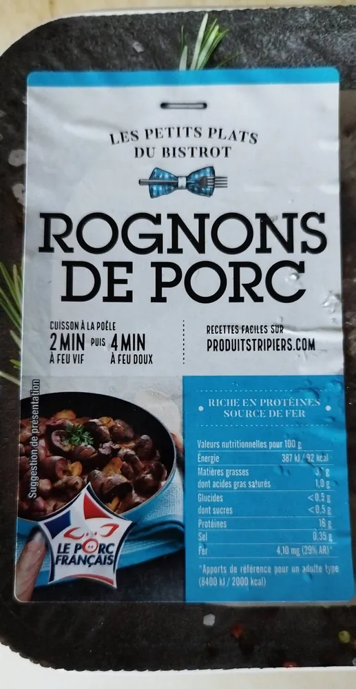 Rognons de porc cubes