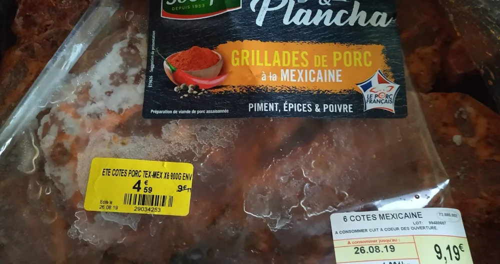 Côté de porc assaisonnement mexicaine