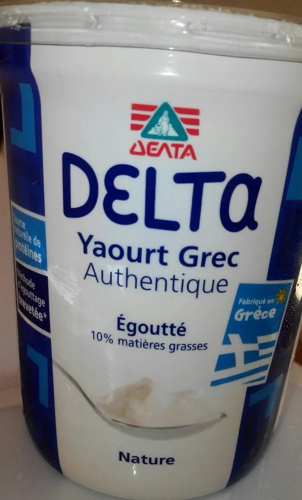 Delta yaourt grec nature égoutté 10% matières grasses