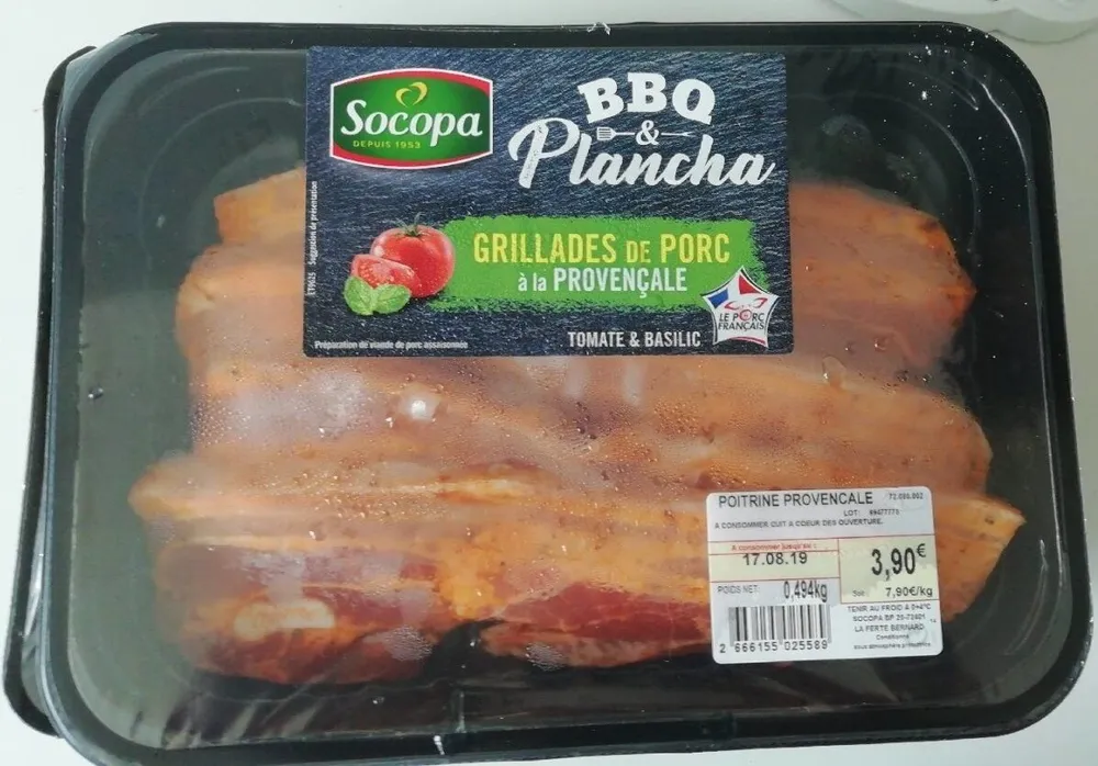 Grillades de porc à la provençale