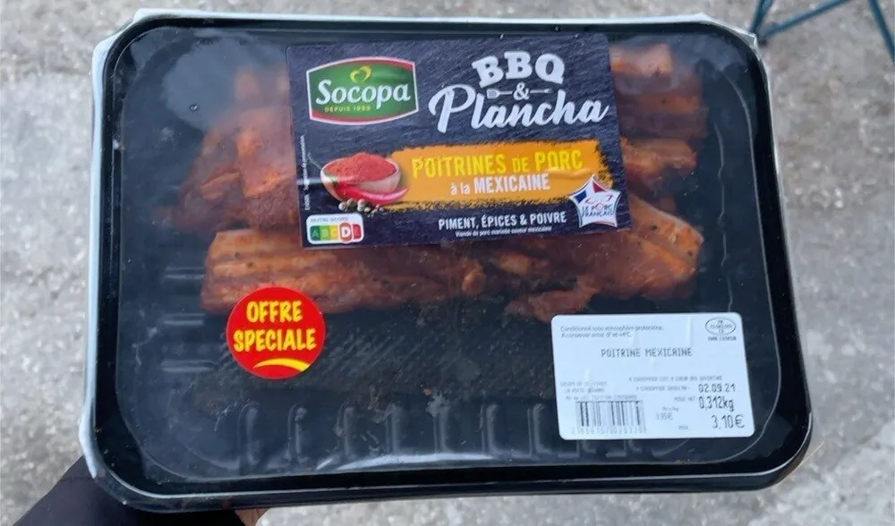 Poitrines de porc à la mexicaine