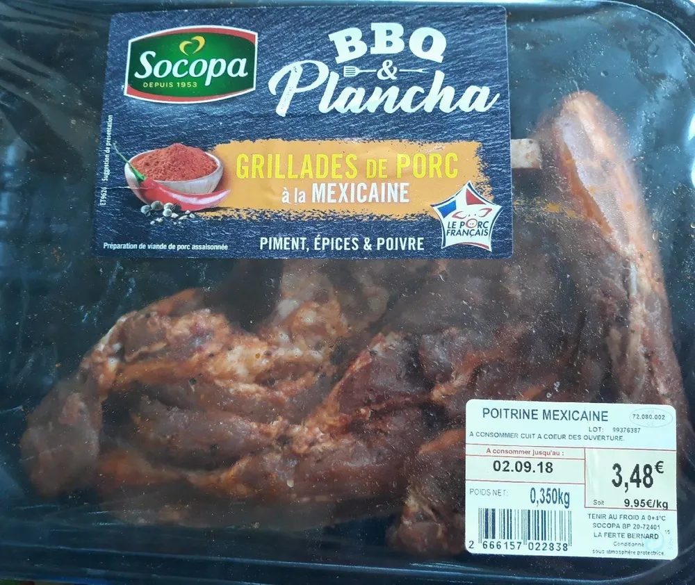 GRILLADE DE PORC A LA MEXICAINE