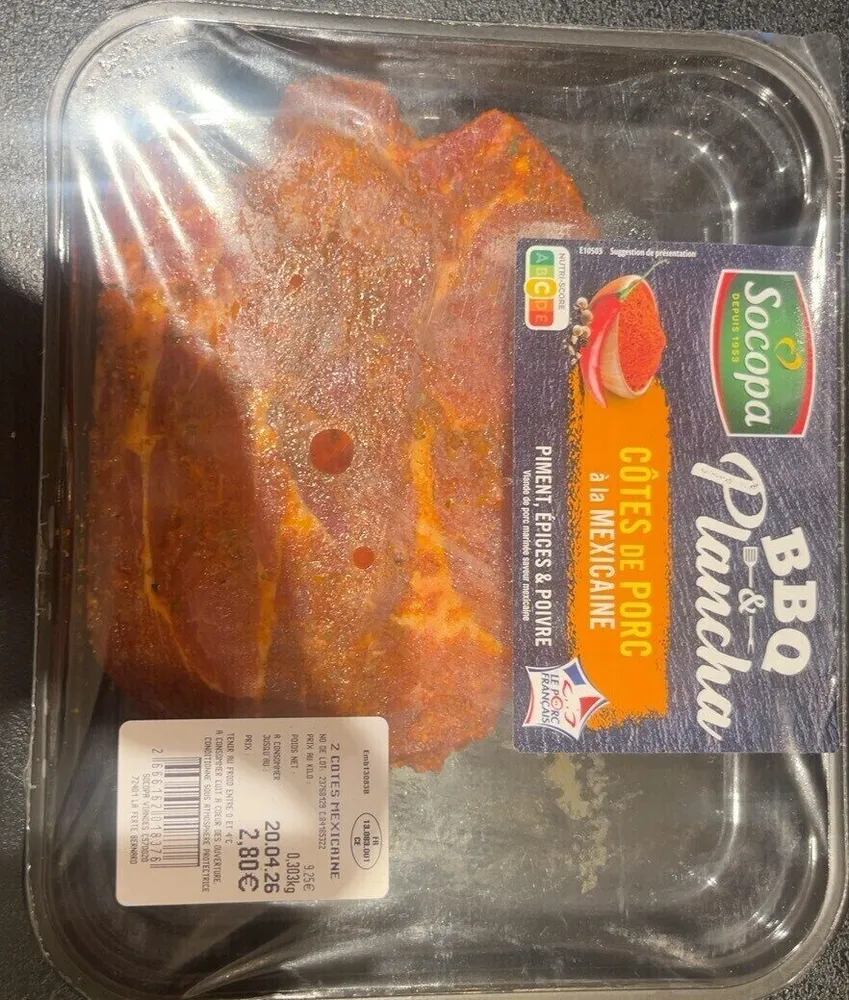 Cote de porc a la mexicaine BBQ