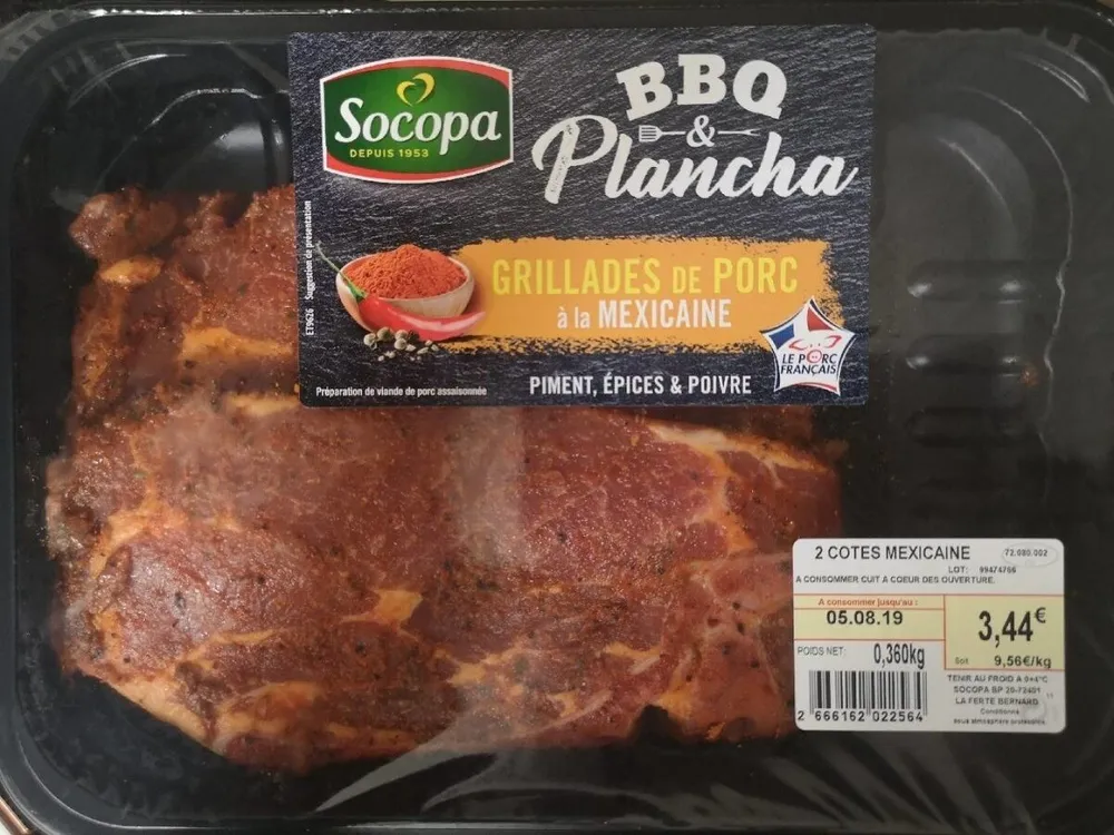 Grillades de porc à la Mexicaine