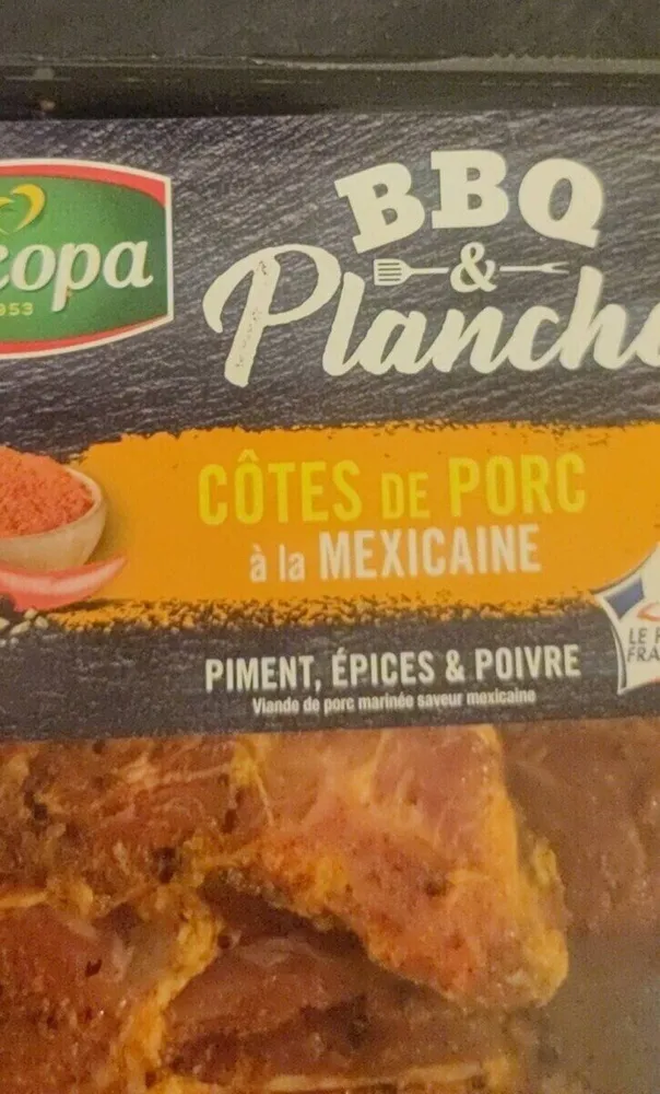 Côtes de porc a la mexicaine