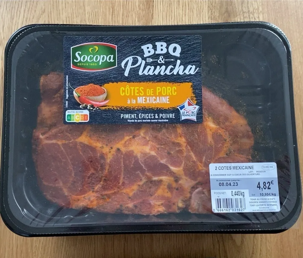 Côtes de porc à la mexicaine