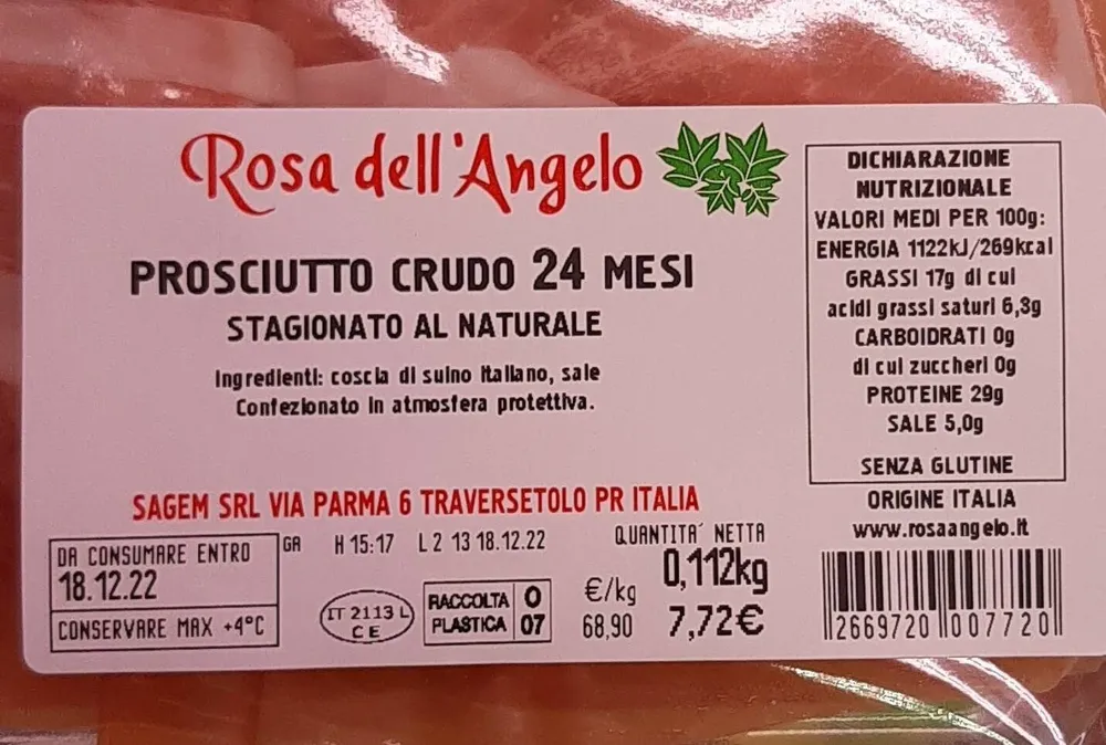 Prosciutto crudo 24 mesi