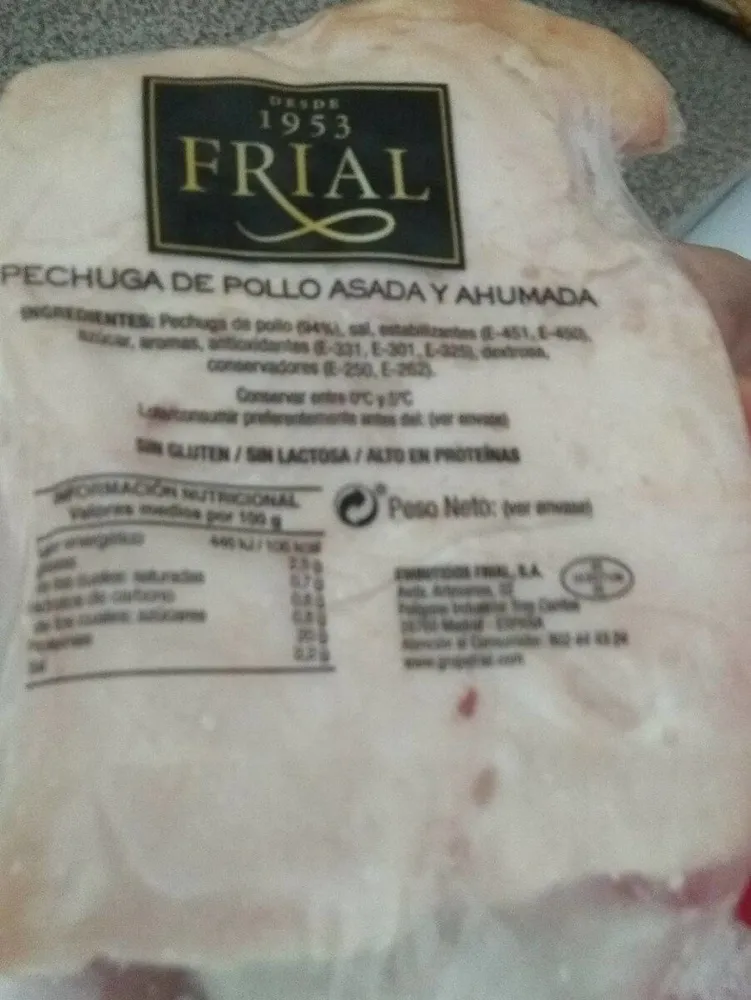 Pechuga de pollo asada y ahumada