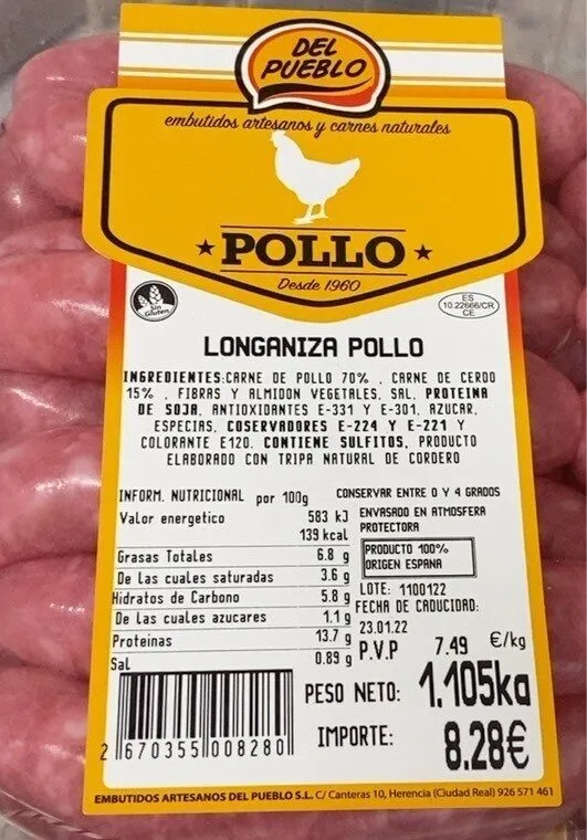 Longaniza pollo