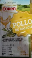 Pechuga fileteada d pollo finas hierbas