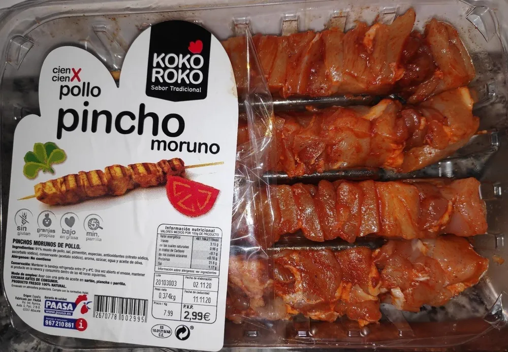 Pincho moruno pollo