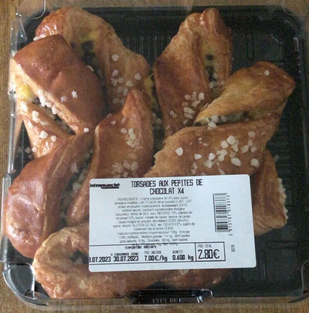 Torsades aux pépites de chocolat