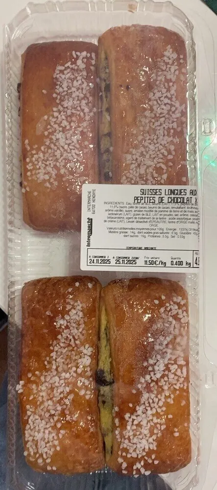 Suisses Longues aux pepites au chocolat