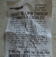 Cuisse de lapin chasseur mitonné à l'échalote
