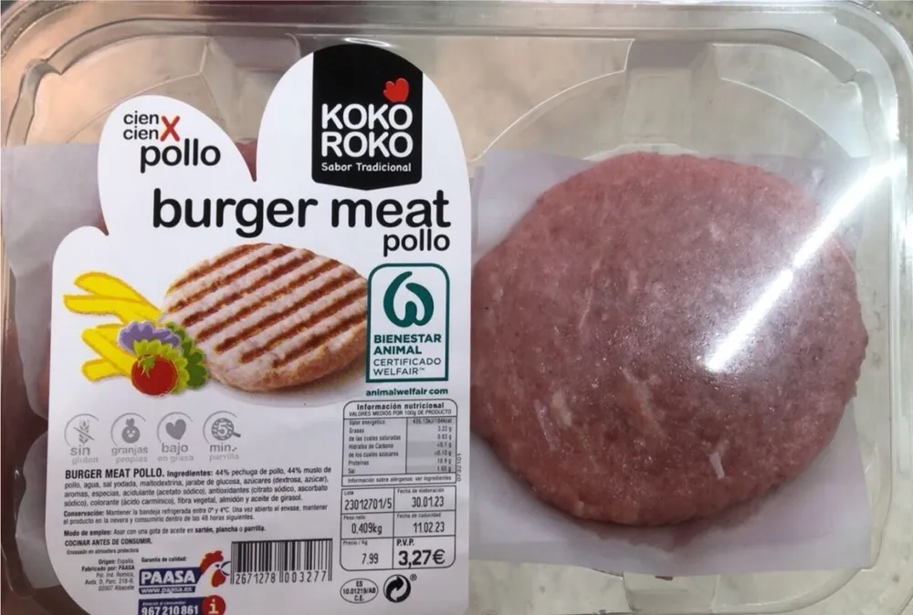 Burger meat pollo