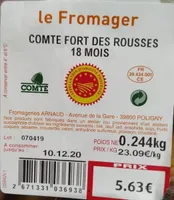COMTÉ Fort des rousses 18 mois