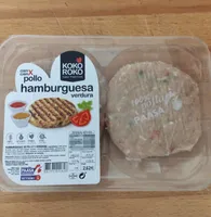 Hamburguesa pollo y verduras