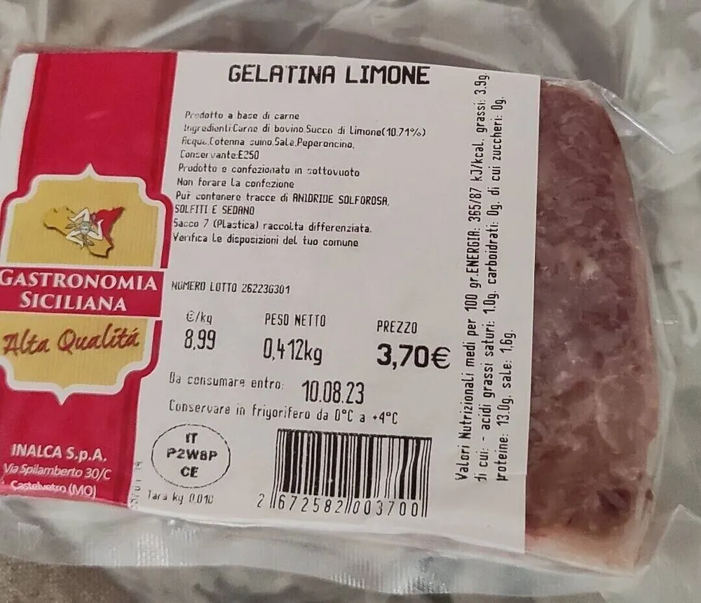 Gelatina limone