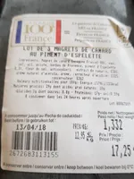 Magret de canard assaisonné au piment d'Espelette