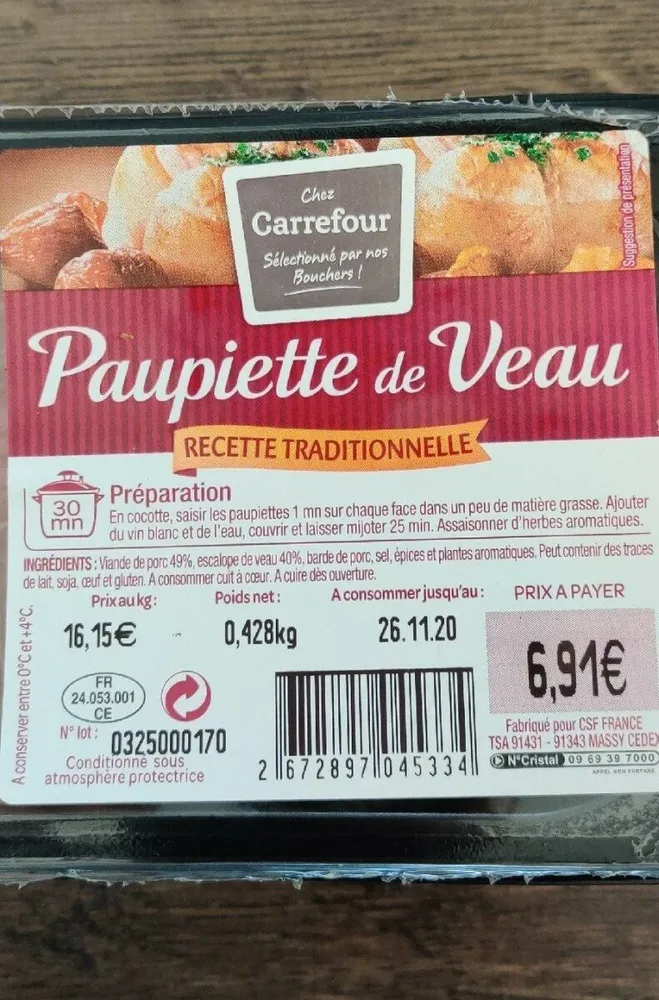 Paupiette de veau