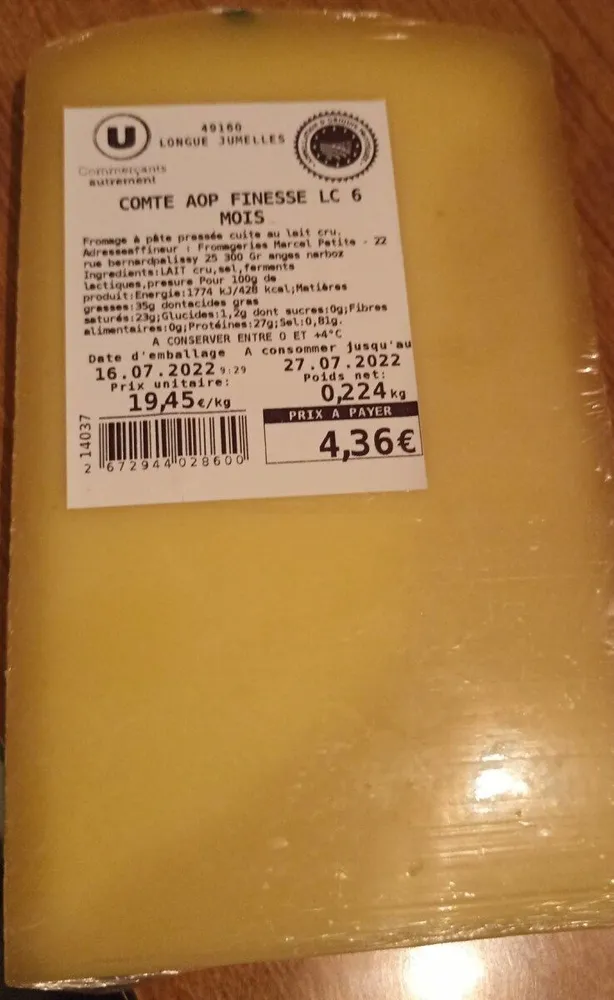 Comté AOP finesse