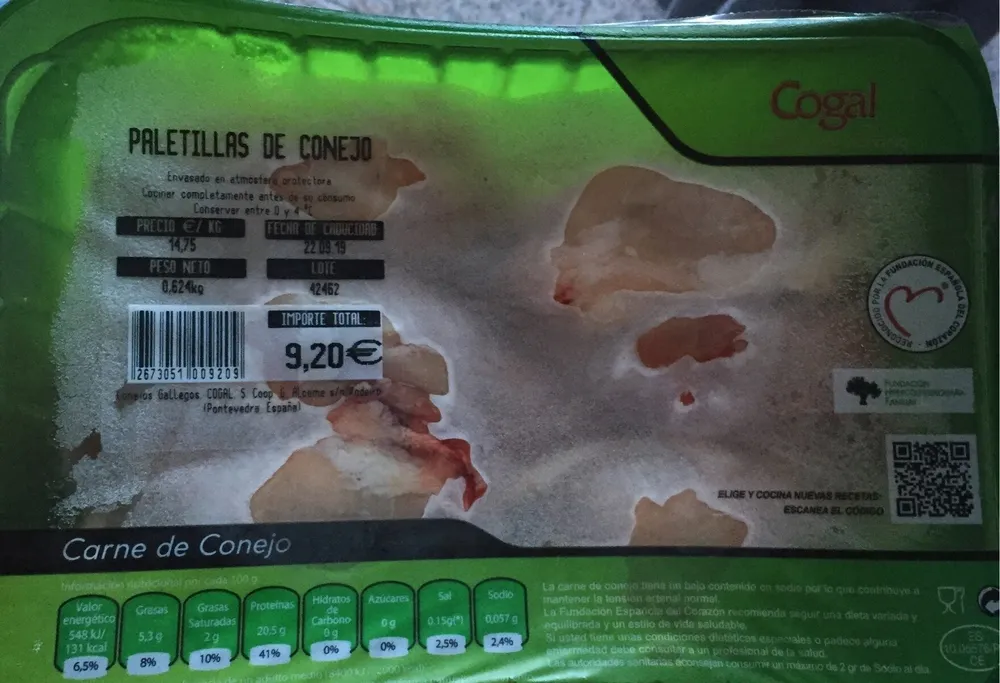 Paletillas de conejo