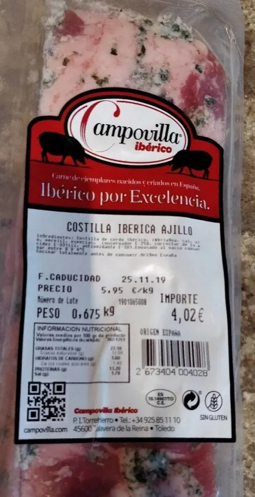 Costilla Ibérica Ajillo
