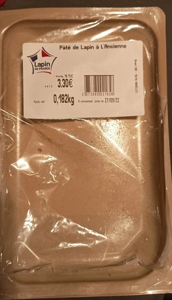 Pâté de lapin à l'ancienne