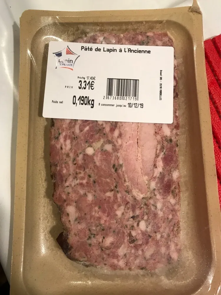 Pâté de lapin à l'ancienne