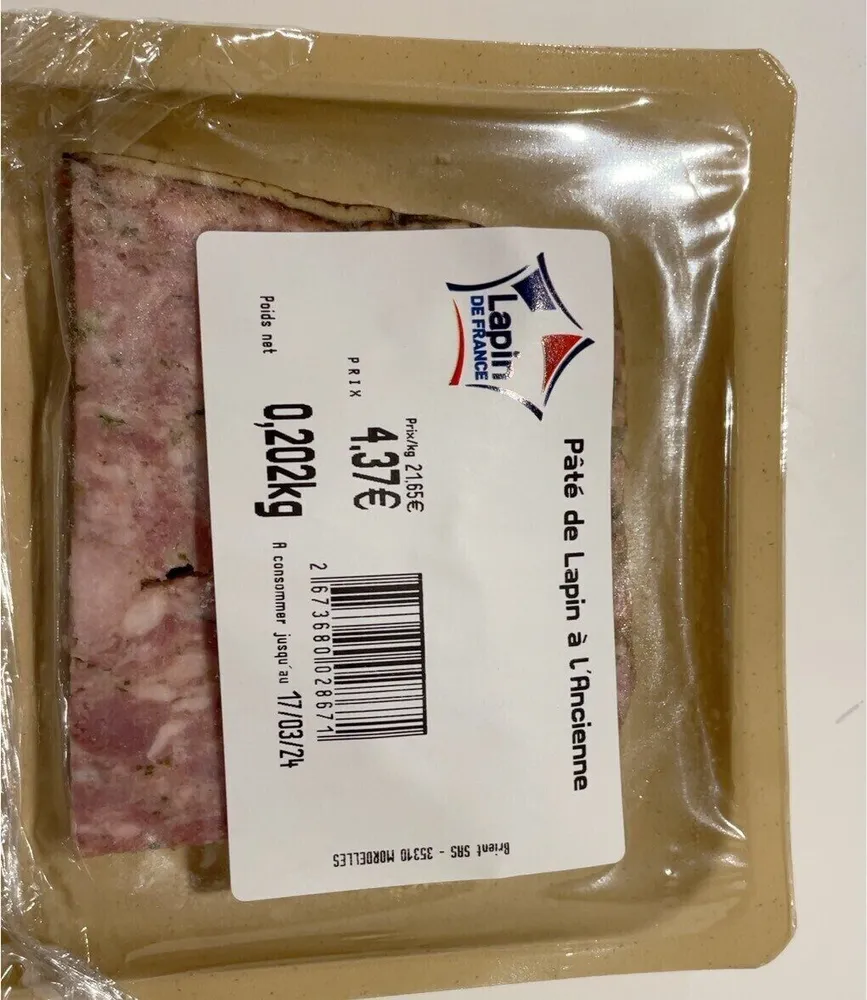 Pate de lapin a l’ancienne